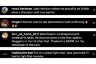Screenshot of fans' comments